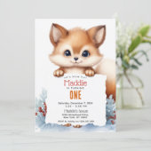 かわいいキツネ冬カスタム生誕祭パーティー 招待状 (スタンド正面)