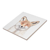 かわいいキツネ動物の野生生物ヴィンテージ森林林 タイル (側面)