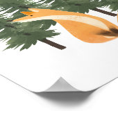 かわいいキツネ子供部屋ウッドランドアニマルウォールアートデコール ポスター (角)