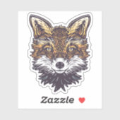 かわいいキツネ森林動物シール |ダイカットのシール シール (シート)