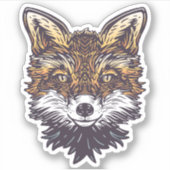 かわいいキツネ森林動物シール |ダイカットのシール シール (正面)