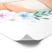 かわいいキツネ水彩ポスター ポスター (角)