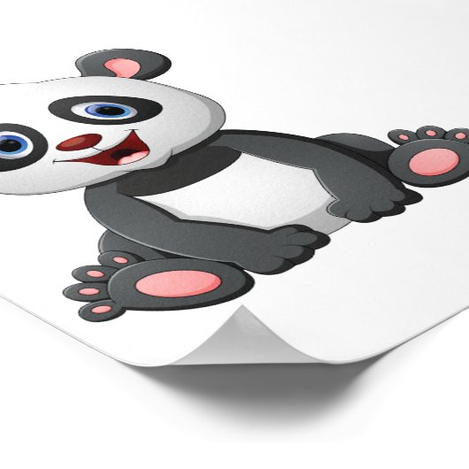 かわいいキツネ漫画デジタル印刷可能ポスター&ステッカー ポスター (角)