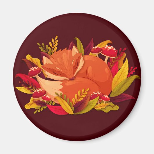 かわいいキツネ磁石 マグネット (正面)