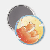 かわいいキツネ磁石 マグネット (正面/裏面)