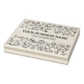 かわいいキツネ秋のパターカスタムンビジネス、大 ラバースタンプ (スタンプ)