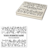 かわいいキツネ秋のパターカスタムンビジネス、大 ラバースタンプ (押印)