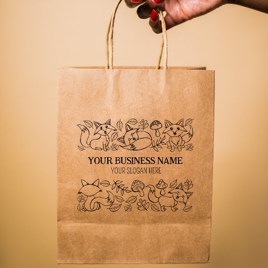 かわいいキツネ秋のパターカスタムンビジネス、大 ラバースタンプ