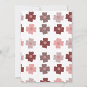 かわいいキツネ花誕生会の招待状 招待状 (裏面)