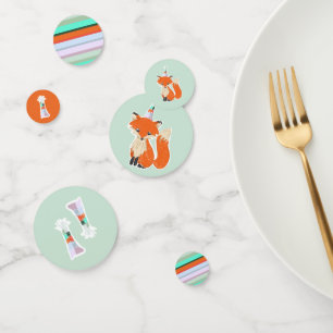 かわいいキツネ誕生日パーティハットカラフル コンフェッティ