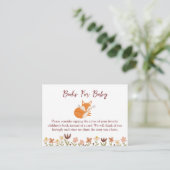 かわいいキツネ赤ちゃんシャワーベビー本 エンクロージャーカード (スタンド正面)