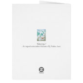 かわいいキツネ遊とウサギの冬の雪景色 (裏面)