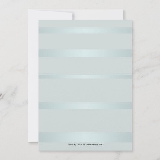 かわいいキツネ雪冬ベビーシャワー招待状 招待状 (裏面)