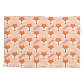 かわいいキツネ顔キッズネームモノグラム動物 枕カバー (裏面)