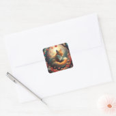 かわいいキツネ スクエアシール (封筒)