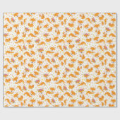 かわいいキツネ ラッピングペーパー (フラット)