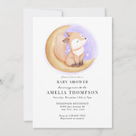 かわいいキツネ | 動物 ベビーシャワー 招待状