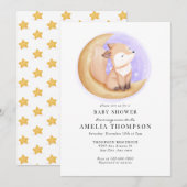 かわいいキツネ | 動物 ベビーシャワー 招待状 (正面/裏面)