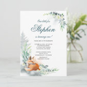 かわいいキツネ | 森の春と夏の誕生日 招待状 (スタンド正面)