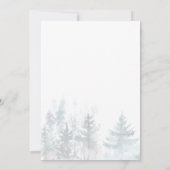 かわいいキツネ | 森の春と夏の誕生日 招待状 (裏面)