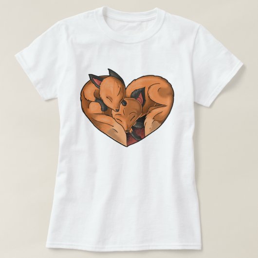 かわいいキツネTシャツ Tシャツ (デザイン正面)
