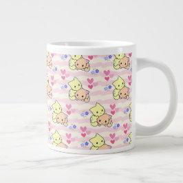 かわいいキティちゃん ピンク パステル セラミック コーヒーマグ ジャンボコーヒーマグカップ