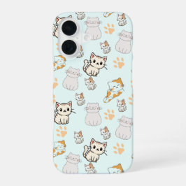 かわいいキティちゃん&肉球のiPhone 16ケース iPhone 16ケース