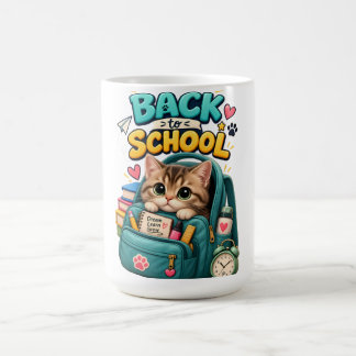 かわいいキティの通学セット - リュックから顔を出すかわいい猫 コーヒーマグカップ