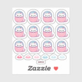 かわいいキティパイ宇宙飛行士ネコ シール (シート)