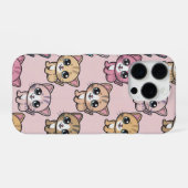 かわいいキティ柄 iPhone 16 Pro カバー (裏面横)