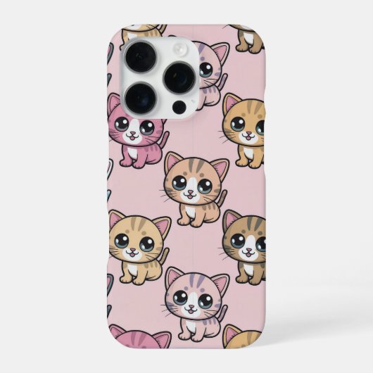 かわいいキティ柄 iPhone 16 Pro カバー (裏面)