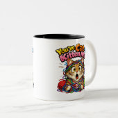 かわいいキティ猫の二色マグカップ ツートーンマグカップ (正面右)