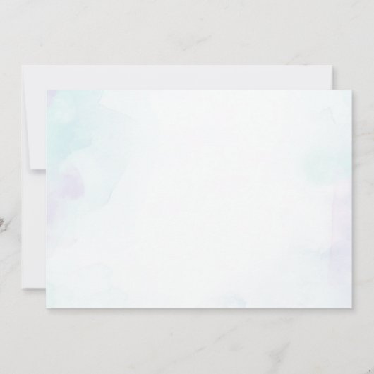 かわいいキティ猫1歳の誕生日パーティー写真 招待状 (裏面)