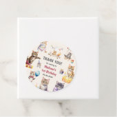 かわいいキティ猫1歳の誕生日パーティー フェイバータグ (インサイチュ)