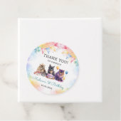 かわいいキティ猫1歳の誕生日パーティー フェイバータグ (インサイチュ)