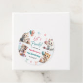 かわいいキティ猫1歳の誕生日パーティー フェイバータグ (インサイチュ)