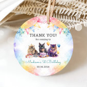 かわいいキティ猫1歳の誕生日パーティー フェイバータグ