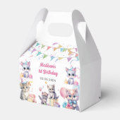 かわいいキティ猫1歳の誕生日パーティー フェイバーボックス (裏面サイド)
