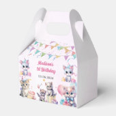 かわいいキティ猫1歳の誕生日パーティー フェイバーボックス (正面サイド)