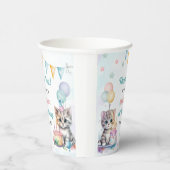 かわいいキティ猫1歳の誕生日 紙コップ (右)