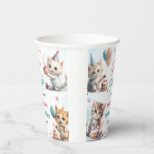 かわいいキティ猫1歳の誕生日 紙コップ (右)