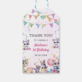 かわいいキティ猫1st誕生日パーティープレゼントラベル ギフトタグ (裏面)