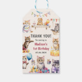 かわいいキティ猫1st誕生日パーティープレゼントラベル ギフトタグ (裏面)
