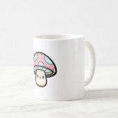 かわいいキノコのイラスト 笑顔 コーヒーマグカップ (正面右)