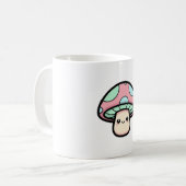 かわいいキノコのイラスト 笑顔 コーヒーマグカップ (正面左)