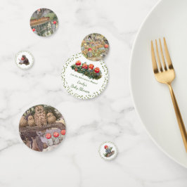 かわいいキノコのウッドランドカエル赤ちゃんシャワー コンフェッティ