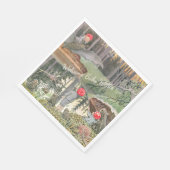 かわいいキノコのウッドランドカエル赤ちゃんシャワー スタンダードランチョンナプキン (角)