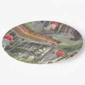 かわいいキノコのウッドランドカエル赤ちゃんシャワー ペーパープレート (アングル)