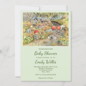 かわいいキノコのウッドランド赤ちゃんシャワー 招待状 (正面)