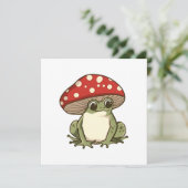 かわいいキノコのカエル 招待状 (スタンド正面)